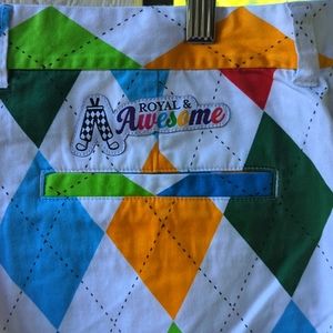 Royal and Awesome "King of Diamonds" argile pants womens UK 16/US 12